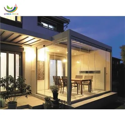 Pergola in alluminio montato a parete